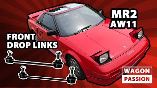 Replacing Toyota MR2 Mk1 AW11 Front Drop Links [upl. by Akerdnuhs]