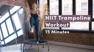 15 Minute LowImpact Rebounder HIIT Workout  Good Moves  WellGood [upl. by Akamahs]