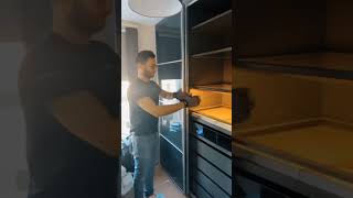 👉IKEA pax wardrobe sliding doors l light passion and love ikea shortvideos assembly [upl. by Ameg189]