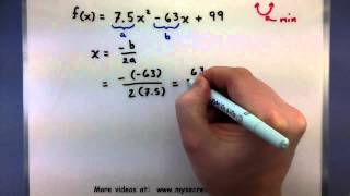 PreCalculus  Finding the maximum or minimum of a function [upl. by Adalai611]