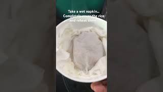 Do this to make the rice soft  reheating in the microwave fatisfoodjourney youtubeshorts [upl. by Dario]