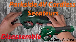 Parkside 4V Cordless Secateurs Disassemble [upl. by Poland]