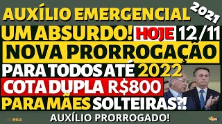 Prorrogação do Auxílio Emergencial R400 Para Todos  Péssima Notícia  Cota Dupla Mães Solteiras [upl. by Loesceke]