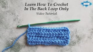 Back Loop Only BLO Double Crochet Tutorial [upl. by Lydell]