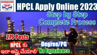 HPCL Apply Online TeluguHPCL Form Fill Up 2023 Engineer OfficerHow to apply hpcl latest jobs 2023 [upl. by Raclima765]