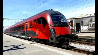 Züge in der Schweiz  ÖBB Railjet [upl. by Ydiarf527]