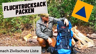 Fluchtrucksack packen nach Zivilschutz Liste  Notfallvorsorge  Krisenvorsorge [upl. by Eedrahs]