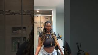 Different stages of Knotless Braids howtostylenaturalhair hairstyle [upl. by Oeramed]