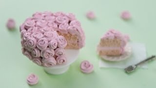 How to Make a Polymer Clay Rose Cake [upl. by Eledoya118]