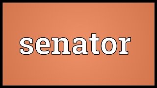 Senator Meaning [upl. by Elohcan532]