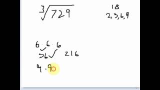 Cube Root of 729 [upl. by Torrin]