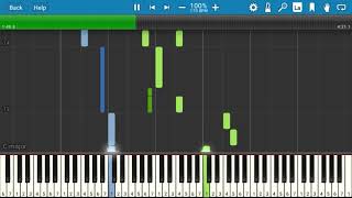 Easy Way to Play Kokoronashi in Piano Just Play Bass and Melody for Beginner  Synthesia [upl. by Haik275]