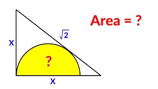 Find the area of the semicircle inside a right angle triangle  3 Methods [upl. by Hodge366]