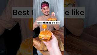 How to share BURGERS with your best friend properly😎❤️🍔 CHEFKOUDY [upl. by Demetri]