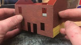 Building A OO Gauge Model Railway Modelling Techniques  Painting Embossed Brick Work [upl. by Rexford]