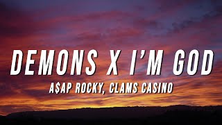 AAP Rocky Clams Casino  Demons X I’m God TikTok Mashup Lyrics [upl. by Ahselak]