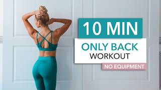 10 MIN ONLY BACK  Bodyweight Workout on the floor  maximum focus on back muscles I No Equipment [upl. by Johanna]