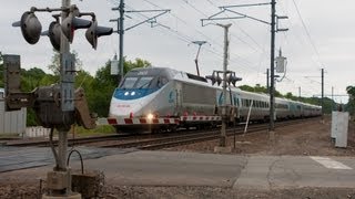 HD Acela Express  RR Crossing [upl. by Barrada]