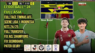 PES ASIA PPSSPP 24 Update kits face squad AFC Keren parah 🔥👍GRAPICH HD [upl. by Sivet]