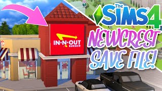 A Cozy Newcrest Save File in The Sims 4 MAINLY Basegame [upl. by Anni]