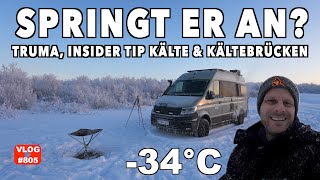 805 MINUS 34°C  SPRINGT DER MOTOR AN Norwegen am Limit  MAN TGE 4x4  MegaMobil Lounge 600 [upl. by Alieka]