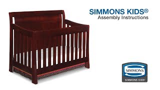 Simmons Kids® Madisson Crib N More Assembly Video [upl. by Kalam]