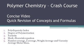 Polymer Chemistry  Crash Course [upl. by Richart]