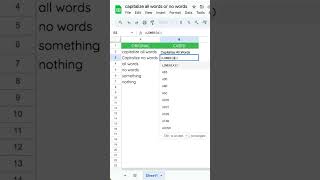 Capitalize all words or no words in GoogleSheets [upl. by Rento189]