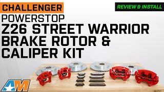 20122020 Challenger PowerStop Z26 Street Warrior Brake Rotor Caliper Kit Review amp Install [upl. by Noffihc847]