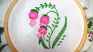 Hand EmbroideryPadded satin stitch and knotted Caston stitch [upl. by Dugald]