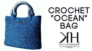 Tutorial uncinetto borsa quotOceanquot  Crochet bag  Katy Handmade [upl. by Knowling389]