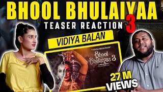 BHOOL BHULAIYAA 3  Official Teaser  REACTIONREVIEW  Kartik Aaryan Vidya Balan Madhuri Dixit [upl. by Lallage]