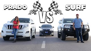 PRADO VS SURF VS Harrier  Drag Race  PakWheels [upl. by Prager147]