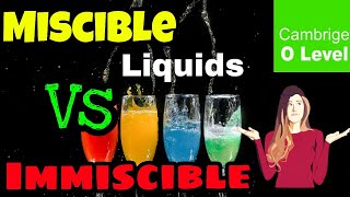 O Level Chemistry  Miscible Liquids vs Immiscible Liquids EXPLAINED  by Mohammad Usman [upl. by Iaoh]