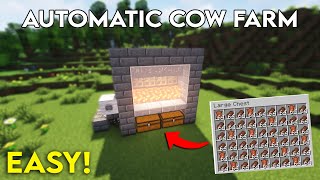 Easiest Minecraft Automatic Cow Farm 121 Java amp Bedrock [upl. by Bliss]