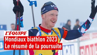 Mondiaux biathlon 2023  Les Français largués Johannes Boe roi de la poursuite [upl. by Euqnomod]