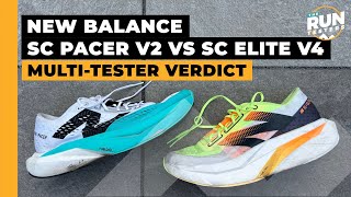 New Balance SC Elite v4 vs New Balance SC Pacer v2 Two runners compare the carbon racing shoes [upl. by Aryaz]