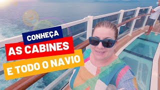 MSC Seaside Conheça as cabines e TODO o NAVIO [upl. by Erodeht]