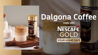 How to Make Dalgona Coffee at Home with NESCAFÉ GOLD [upl. by Drawyeh]