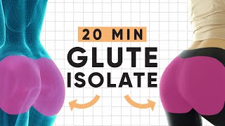 20 Minute Natural Glute Enhancing Isolate Workout  Athome butt lifting exercises [upl. by Pastelki]