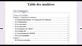 Créer une table des matières automatiquement  numérotation des titres Cours Word [upl. by Nagn]