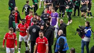 Wrexham vs Tranmere Post match fight [upl. by Jolanta]