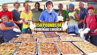 Cooking 150 Pounds Of Chicken For The Homeless [upl. by Backler]