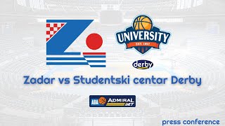 KK Zadar 🆚 KK Studentski centar Derby  Press conference [upl. by Aala]