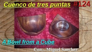 124 cuenco de tres puntas  A Bowl from a cube [upl. by Admana]