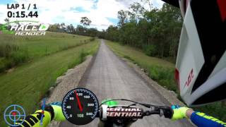 Kx250f Drag Race with gages Top Speed [upl. by Ennoved]