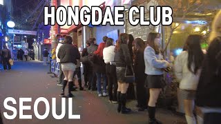 4K Seoul Hongdae night walk Hongdae club street night walking [upl. by Adnarem526]