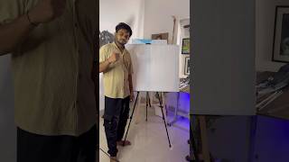 Unboxing and review Portable Easel Stand ☺️ easel drawingtutorial trending painting artmaterial [upl. by Froma]