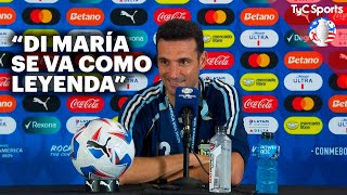 LA CONFERENCIA DE PRENSA DE SCALONI TRAS CONSAGRARSE CAMPEÓN DE LA COPA AMÉRICA POR SEGUNDA VEZ 🏆🏆💙 [upl. by Kliman]