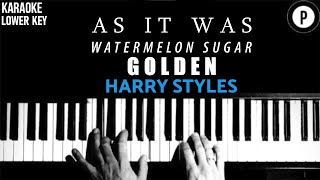 🎵 HARRY STYLES Karaoke Songs 🎵 WATERMELON SUGAR  AS IT WAS  GOLDEN 𝗟𝗼𝘄𝗲𝗿 𝗸𝗲𝘆 [upl. by Annayr]